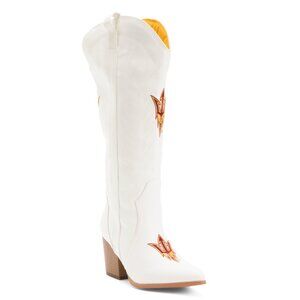 VACCARI BOOTS White Asu Blair Tall Heeled Western Boots
